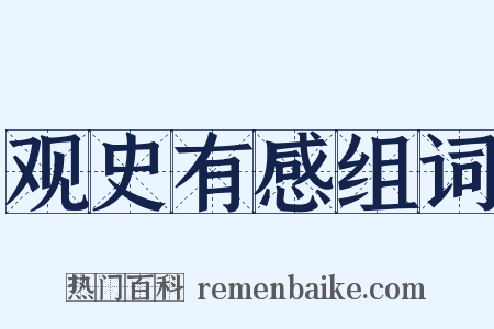 观史有感组词是什么意思的图片